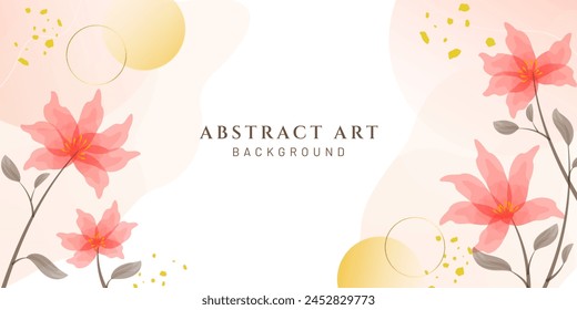 Luxury floral watercolorl vector background