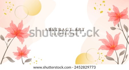 Similar – Image, Stock Photo Watercolor wildflowers, golden outlines isolated illustration, wedding stationery element