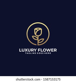 Luxury Flower Illustration Vector Template.Suitable for Creative Industry, Multimedia, entertainment, Educations, Shop, and any related business