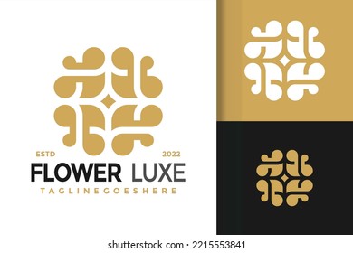 Luxury Flower Infinity Logo Design, brand identity logos vector, modern logo, Logo Designs Vector Illustration Template