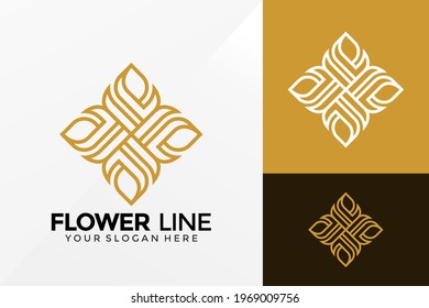 Luxury Flower Leaf Logo Design, Brand Identity logos vector, modern logo, Logo Designs Vector Illustration Template