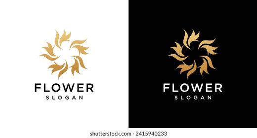 Luxury flower logo design concept, flower logo template
