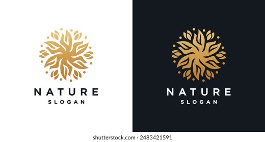 Luxury flower logo design concept, flower logo template	
