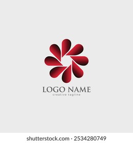 Concepto de diseño de logotipo de flores de lujo.
