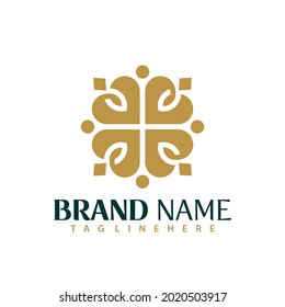 Luxury Flower Logo Design, Universal Abstract Logos Designs Vector Concept for Template