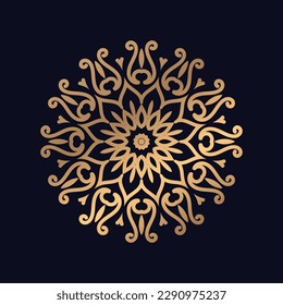 Vector de fondo de diseño mandala de diseño de patrón de flor de lujo