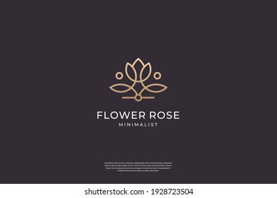 Luxury Flower Rose Logo Design Inspiration