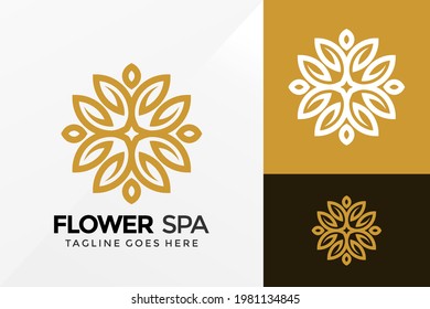 Luxury Flower Spa Logo Design, Brand Identity Logos Designs Vector Illustration Template