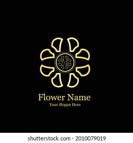 Luxury flower vector image.lotus universal leaf floral logo