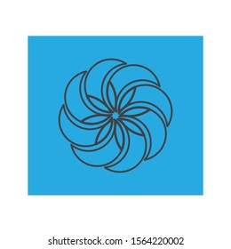 Luxury Flower Vector Logotype Linear Universal Stock Vector