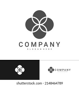Luxury flower vector logotype. Linear universal leaf floral logo template. Creative Mandala logo design concepts