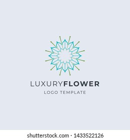 Luxury Flower For Yoga or Therapist Logo Template