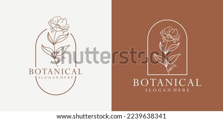 Luxury flowers  botanical logo design inspiration ストックフォト © 
