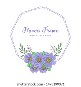 luxury Flowers frame vector template