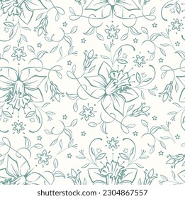 Impresión decorativa de motivos de flores de lujo