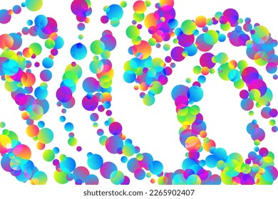 Luxury flying confetti decoration vector illustration. Rainbow round elements new year decor. Surprise burst falling confetti. Holiday celebration decoration background. Top view sequins.