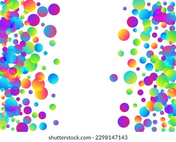 Luxury flying confetti decoration vector background. Rainbow round particles festival vector. Cracker poppers party confetti. Prize event decoration illustration. Casino win.
