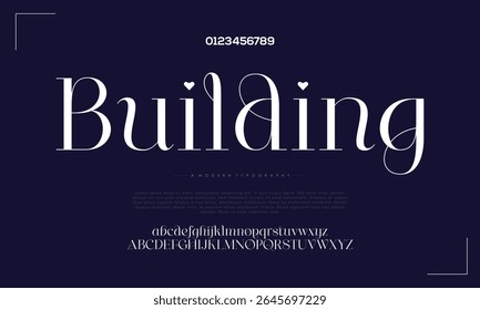 Logotipo de alfabeto de fonte de luxo. Tipografia bela moda elegante clássico letras serif itálico fontes decorativas casamento vintage flor logotipos.	