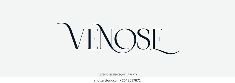 Logotipo de alfabeto de fonte de luxo. Tipografia bela moda elegante clássico letras serif itálico fontes decorativas casamento vintage flor logotipos.