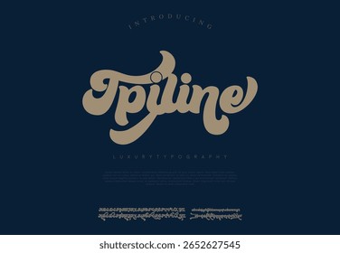 Logotipo de alfabeto de fonte de luxo. Tipografia bela moda elegante clássico letras serif itálico fontes decorativas casamento vintage flor logotipos.