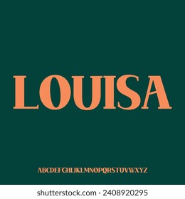 luxury font, elegant display typeface vector alphabet set