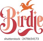 Luxury Food Supplement name Birdie just font