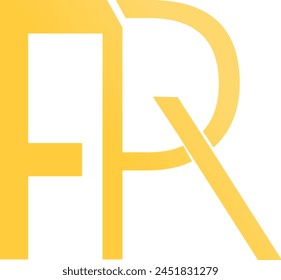 Imagen Libre de regalías de Vector de Plantilla de logotipo de lujo FR letter logo design.FR. FR o RF logo color dorado mejor icono.