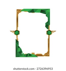 Plantilla de diseño de tarjeta de arte de marco de lujo con concepto de elemento poligonal y diamante