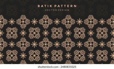 Luxus Rahmen Hintergrund mit traditionellen Batik Nahtlose Muster 