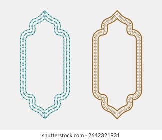 Luxury frame and decorative border text box set for elegant cover high branding element