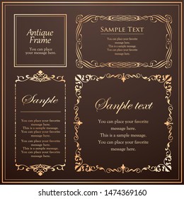 Luxury frame design, calligraphic material, luxury, template