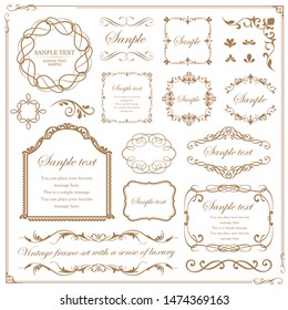 Luxury frame design, calligraphic material, luxury, template