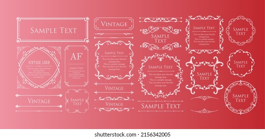 Luxus-Frame-Design-Karte Design Antiquitätenvintage