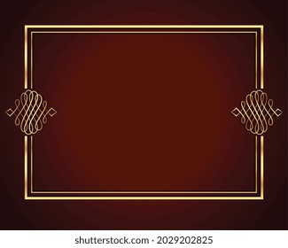 luxury frame design in golden color