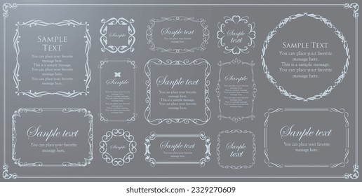 
Luxury frame design set, antique design materials