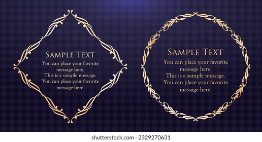 
Luxury frame design set, antique design materials