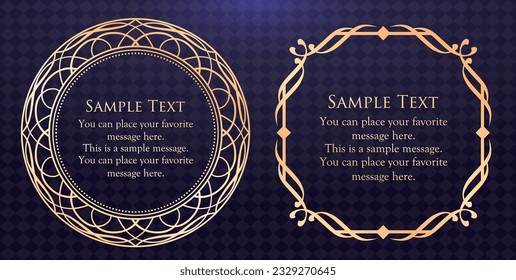 
Luxury frame design set, antique design materials
