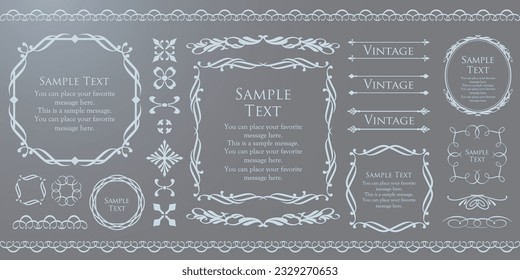 
Luxury frame design set, antique design materials