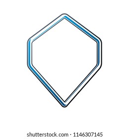 Luxury frame with empty copy-space, classic heraldic blank diamond shape. Retro style label, picture border.