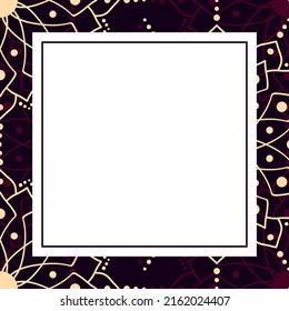 luxury frame gold and blackbackground vector for blank, price or social media, mock up or bithday, wedding party invitation