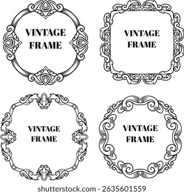  luxury frame lien art ornament