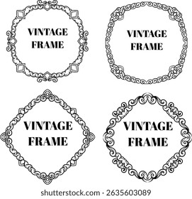 luxury frame line art ornament, add your text