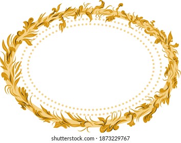 Luxury frame made with vector art of gold flower