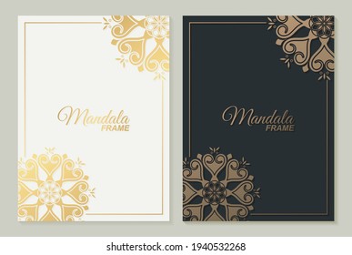 Luxury frame mandala design template