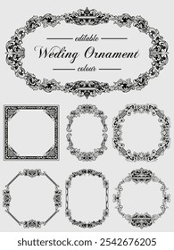 luxury frame ornament border decoration