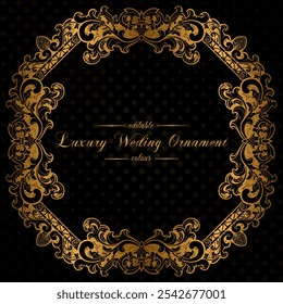 luxury frame ornament border decoration