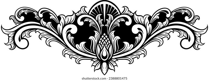 Luxury Frame Ornament Wedding Decoration. Vector illustration