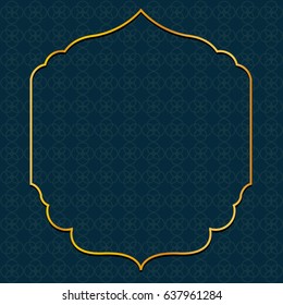 Luxury frame in pattern background