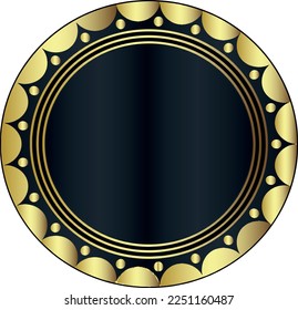 Luxury frame template on black background. Unique ornamental decorative covers for greeting card, wedding invitation. Vector illustration. Eps10
