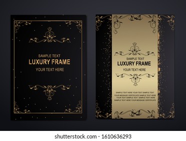 luxury frame wedding invitation design